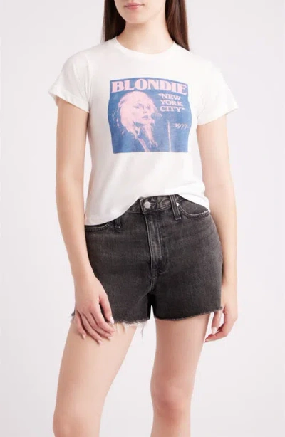 Daydreamer Blondie Graphic Burnout T-shirt In White