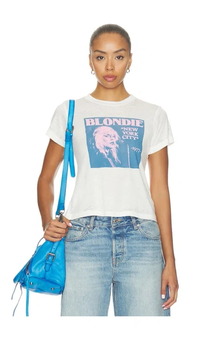 Daydreamer Blondie Magazine Burnout Vintage Tee In Vintage White