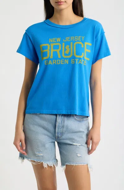 Daydreamer Bruce Springsteen Garden State Graphic Tee In Azure Blue