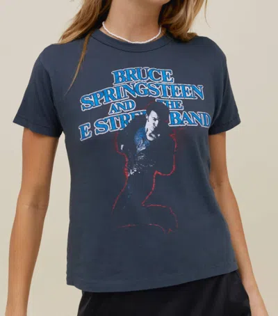 Daydreamer Bruce Springsteen Ringer Graphic T-shirt In Blue