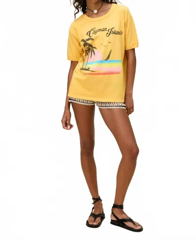 Daydreamer Cayman Islands Tee In Dusty Gold In Yellow