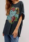 Daydreamer Chris Stapleton Distressed Tee In Dark Gray