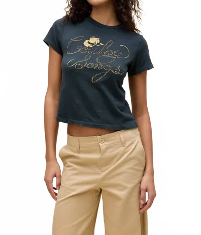 Daydreamer Cowboy Songs Short Sleeve Tee In Vintage Black