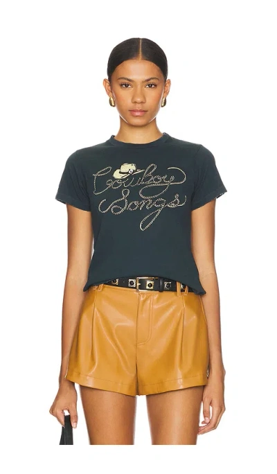 Daydreamer Cowboy Songs Vintage Tee In Black