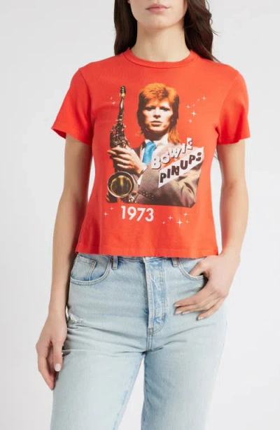 Daydreamer David Bowie 1973 'pin Ups' Graphic T-shirt In Radiant Watermelon