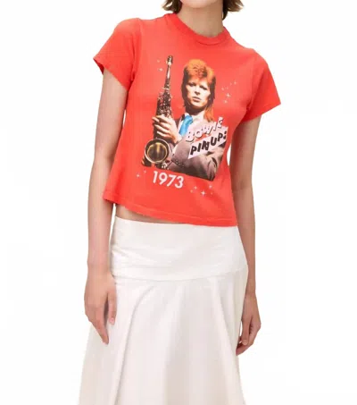 Daydreamer David Bowie 1973 Pinups Vintage Tee In Radiant Watermelon In Multi