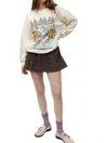 Daydreamer Def Leppard Adrenalize Bf Crew Long-sleeve Sweater In Stone Vintage In Multi