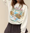 Daydreamer Def Leppard Adrenalize Bf Crew Sweatshirt In Stone Vintage