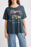 Daydreamer Diego's Body Shop Cotton Graphic T-shirt In Blue