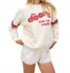 Daydreamer Doors Love Her Madly Reverse Raglan Sweatshirt In Stone Vintage In Multi