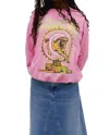 Daydreamer Doors Strange Days Bf Crew Sweatshirt In Pink Sugar In Pink