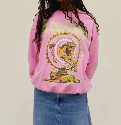 Daydreamer Doors Strange Days Sweater In Pink Sugar In Multi
