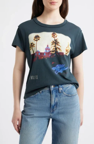 Daydreamer Eagles Hotel California Reversible Graphic T-shirt In Blue