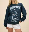 Daydreamer Elton John Olympia Cotton Graphic Sweatshirt In Black