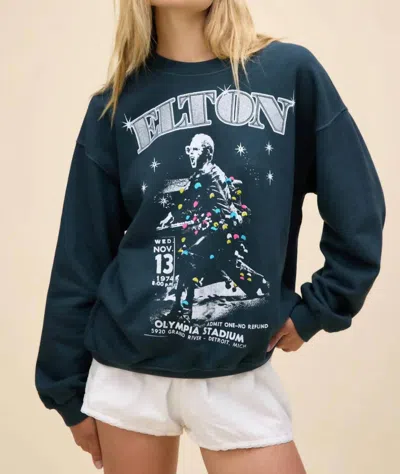 DAYDREAMER ELTON JOHN OLYMPIA STADIUM SWEATSHIRT IN VINTAGE BLACK