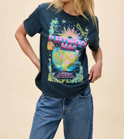 Daydreamer Fleetwood Mac Celestial Bouquet Boyfriend Tee In Vintage Black