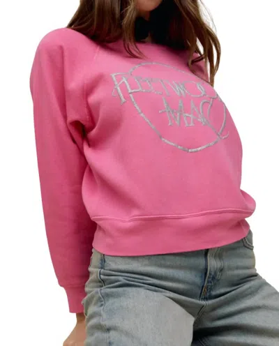 Daydreamer Fleetwood Mac Logo Sweatshirt In Pink Rouge