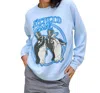 Daydreamer Fleetwood Mac Penguins Graphic Sweatshirt In Blue