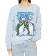 Daydreamer Fleetwood Mac Penguins Graphic Sweatshirt In Blue