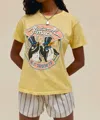DAYDREAMER FLEETWOOD MAC RINGER TEE TOP IN YELLOW BLOOM