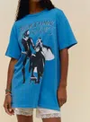Daydreamer Fleetwood Mac Rumors Tee Dress In Azure Blue In Blue