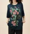 Daydreamer Grateful Dead Roses Tee In Vintage Black