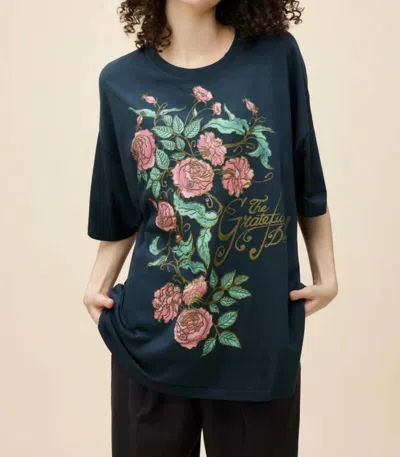 Daydreamer Grateful Dead Roses Tee In Vintage Black