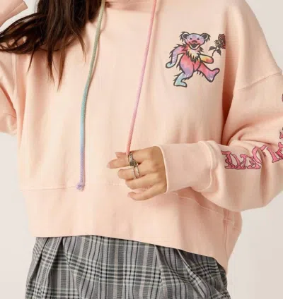 Daydreamer Grateful Dead Tie Dye Hoodie In Coral Reef In Pink