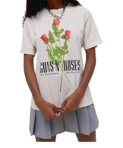 Daydreamer Guns N Roses Use Your Illusion Weekend Tee In Dirty White In Multi