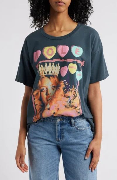 Daydreamer Hole Live Through This Cotton Graphic T-shirt In Vintage Black