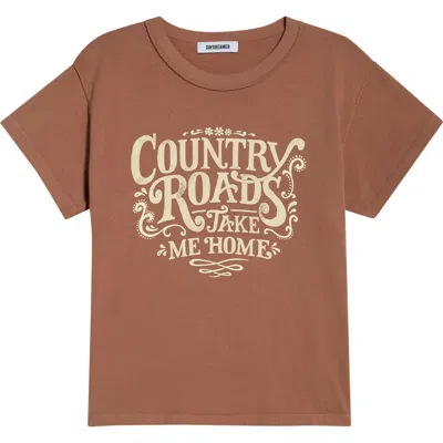 Daydreamer John Denver Country Roads Graphic T-shirt In Brown