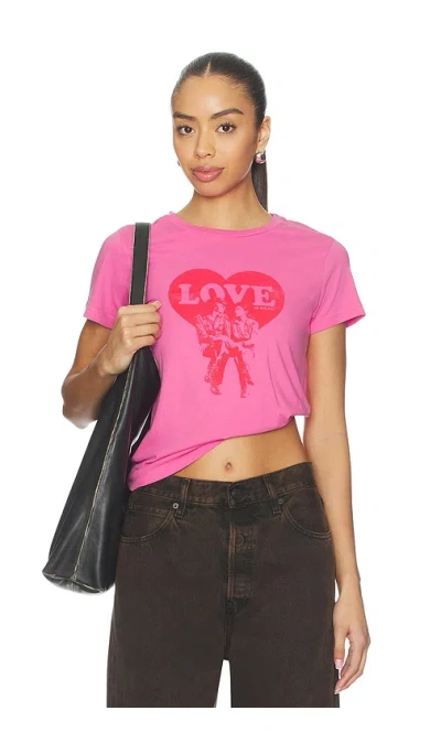 Daydreamer John Lenon Love Is Real Headliner Tee In Pink