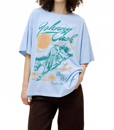Daydreamer Johnny Cash American Rebel Tee In Airey Blue