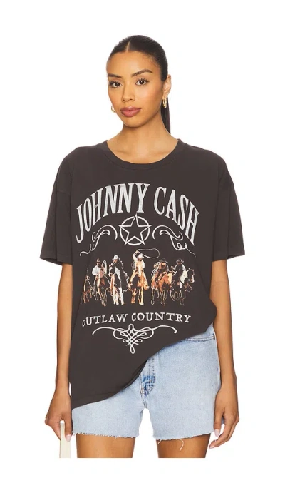 Daydreamer Johnny Cash Outlaw Country Merch Tee In Black