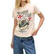 Daydreamer Johnny Cash The Fabulous Ringer Tee In Sand In Beige