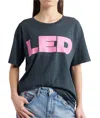 Daydreamer Juniors Led Zeppelin Crew Merch Tee In Vintage Black In Black