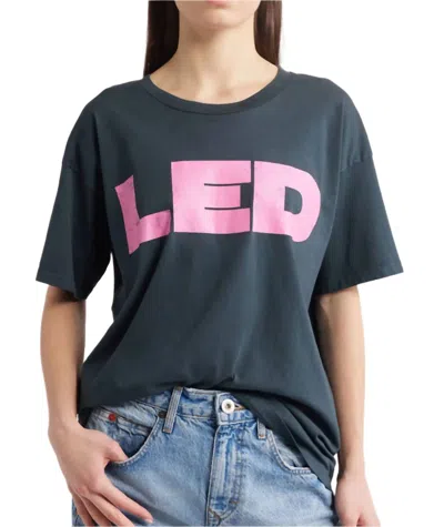 Daydreamer Juniors Led Zeppelin Crew Merch Tee In Vintage Black