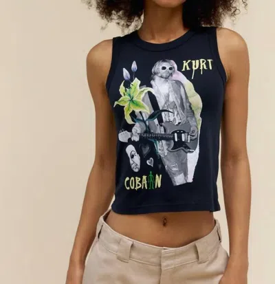 Daydreamer Kurt Cobain Lily Roth Shrunken Tank In Black Onyx