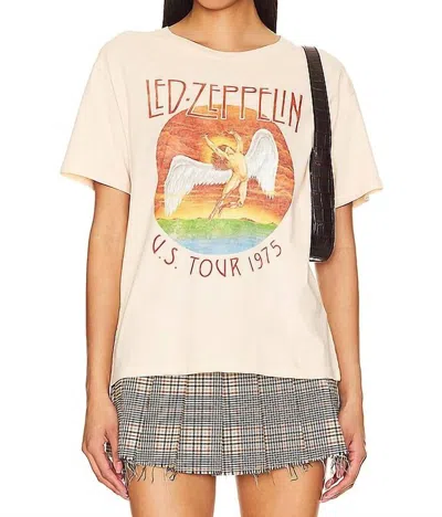 Daydreamer Led Zepplin 1975 Tour Tee In Sand In Beige