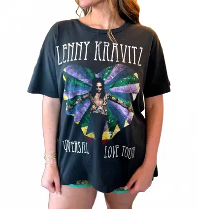 Daydreamer Lenny Kravitz Universal Love Short Sleevetee In Black