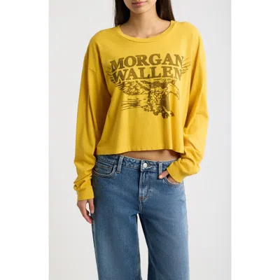 Daydreamer Morgan Wallen Eagle Graphic Long Sleeve T-shirt In Yellow