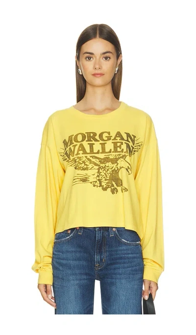 Daydreamer Morgan Wallen Eagle Meet & Greet Long Sleeve Top In Yellow