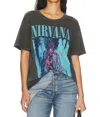 Daydreamer Nirvana Merch Tee In Silver Cover In Multi