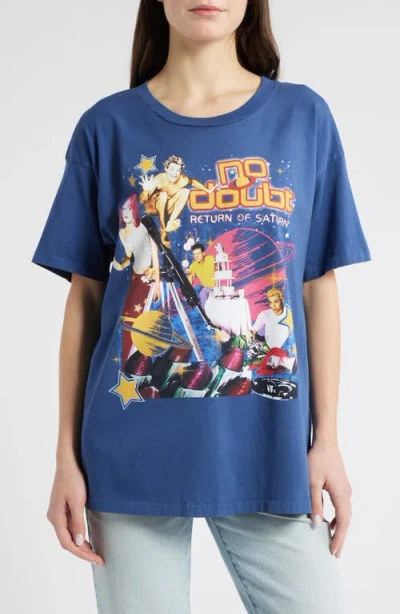 Daydreamer No Doubt 'return Of Saturn' Graphic T-shirt In Washed Indigo