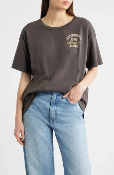 Daydreamer Notorious B.i.g. Brooklyn 1994 Cotton Graphic T-shirt In Gray