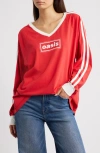 Daydreamer Oasis Long Sleeve Graphic T-shirt In Red