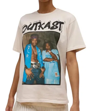 Daydreamer Outkast Photo Weekend Tee In Dirty White In Multi