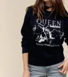 Daydreamer Queen South American Tour Raglan Crewneck Sweater In Black Onyx In Multi