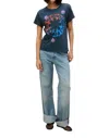 Daydreamer Red Hot Chili Peppers Asterisk Tour Tee In Vintage Black In Black