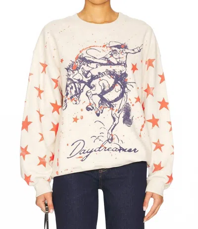 Daydreamer Rodeo Bf Sweatshirt In Dirty White In Neutral